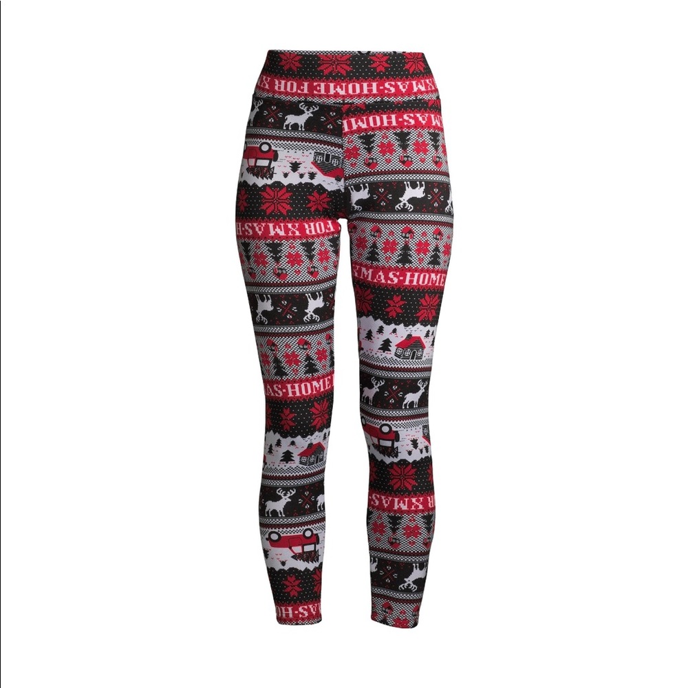 Christmas Leggings with Faux Fur Lined